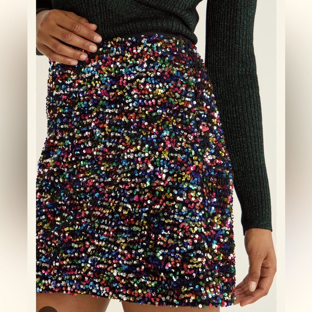 Endless rose multicolored sequined mini skirt